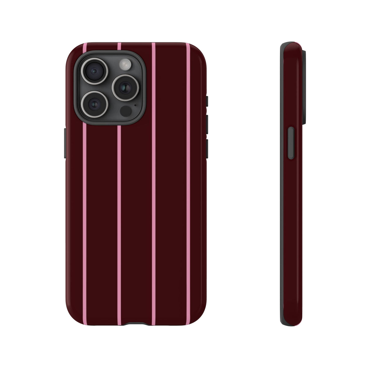 Striped Burgundy Phone Case