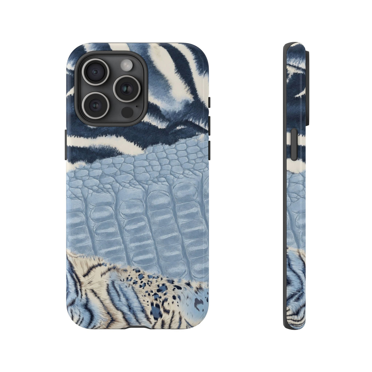 Blue Animal Print Phone Case