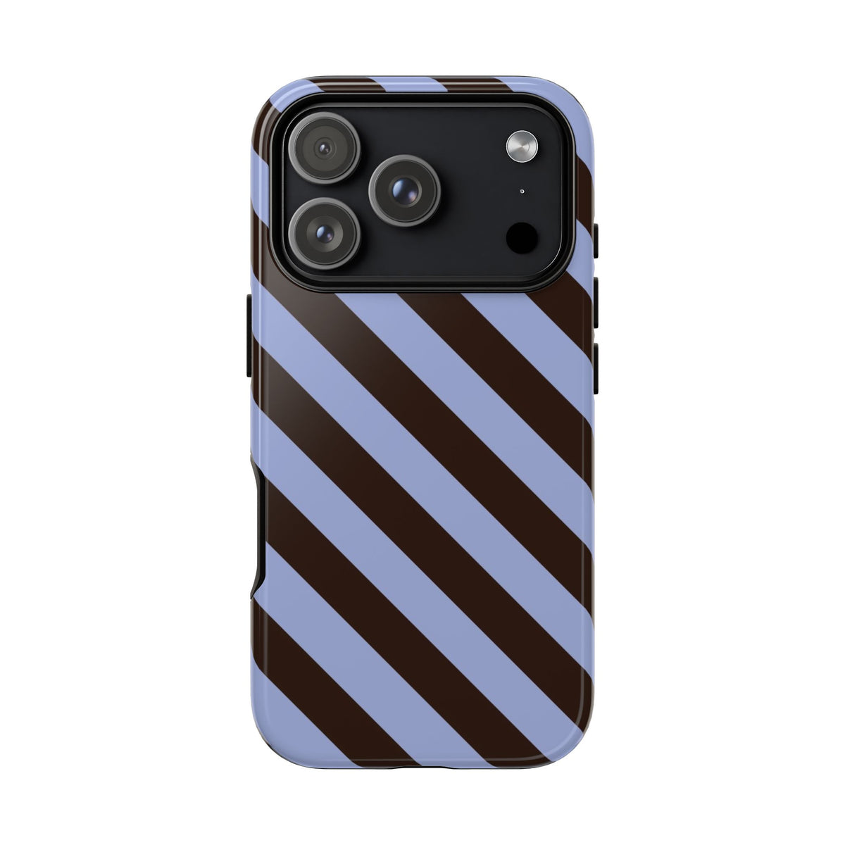 Blue and Black Striped Phone Case