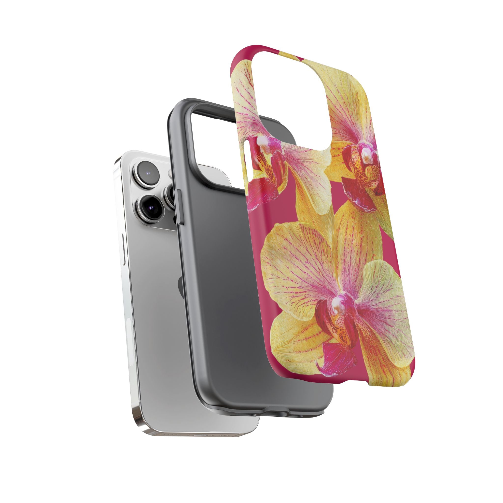 Yellow Pink Orchid Phone Case