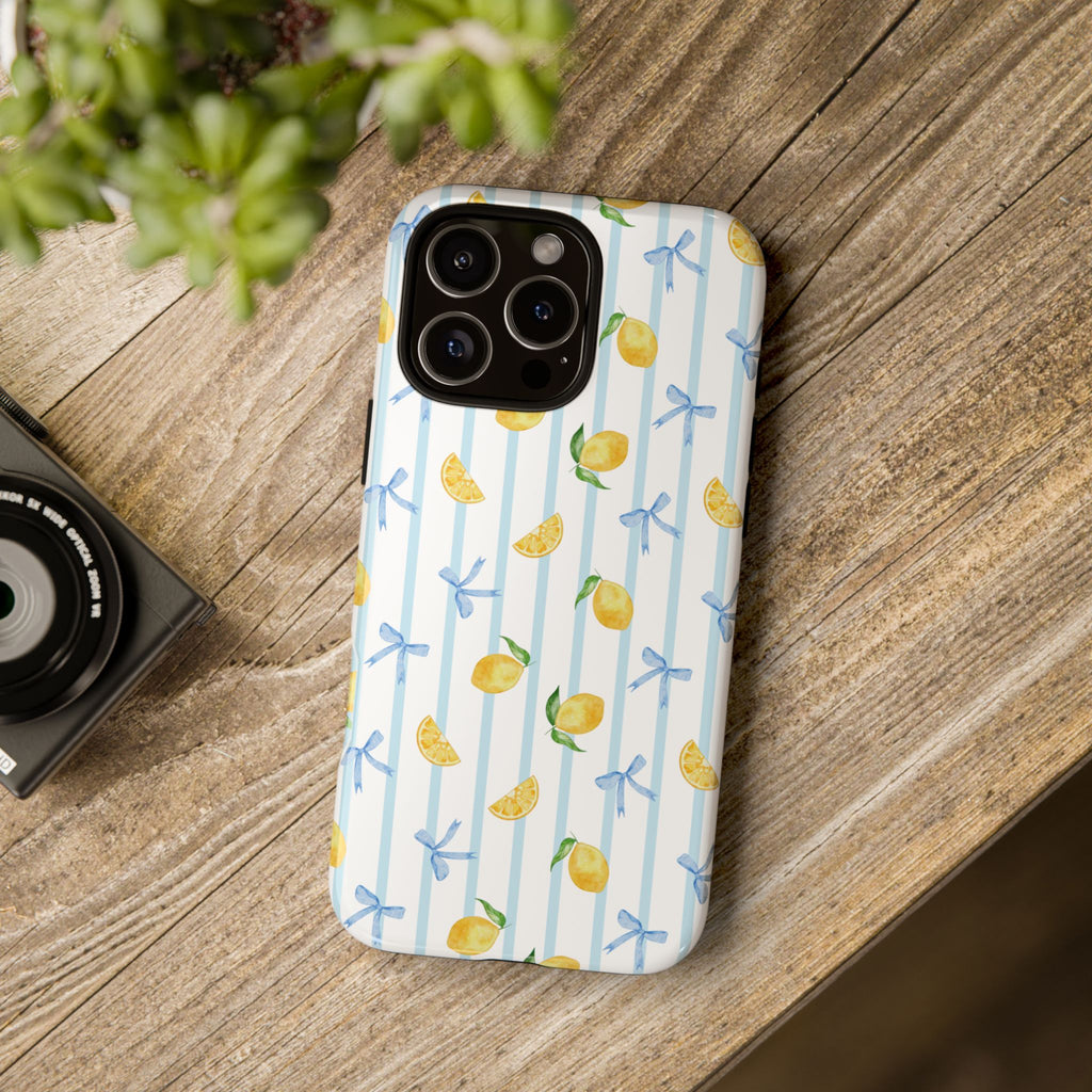 Lemon Stripes Phone Case