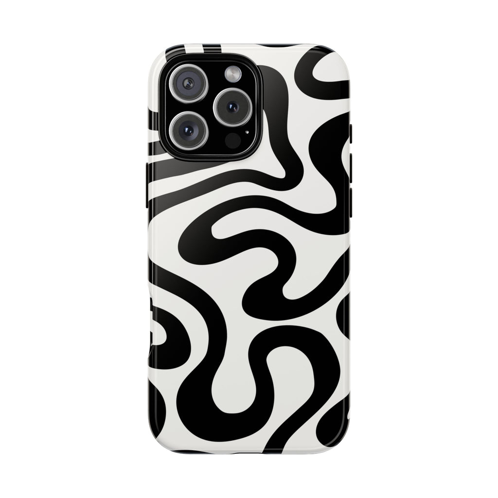Black White Swirl Phone Case