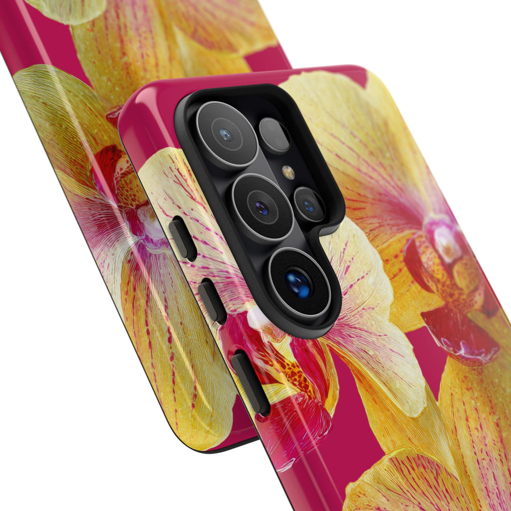 Yellow Pink Orchid Phone Case
