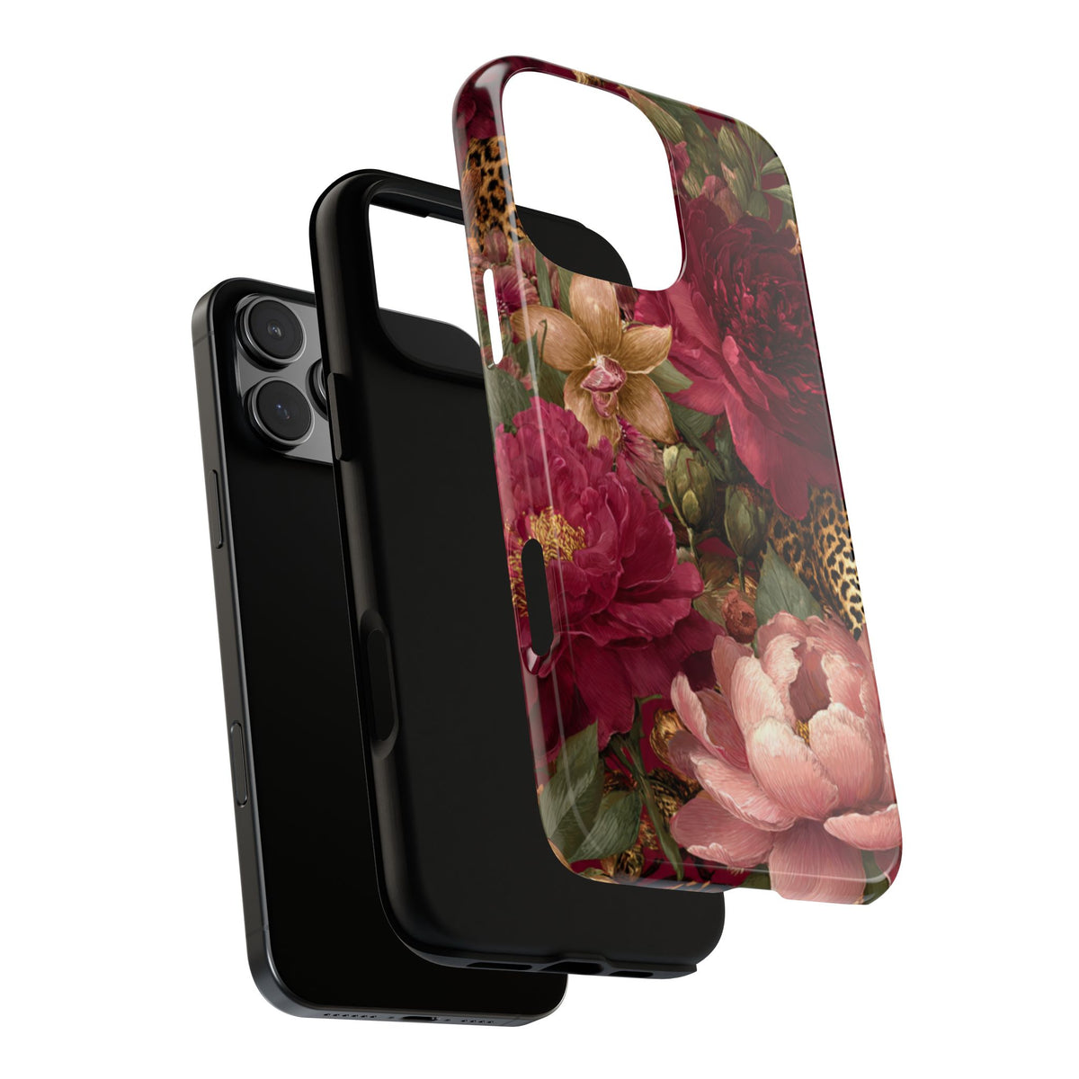 Floral Leopard Print Phone Case