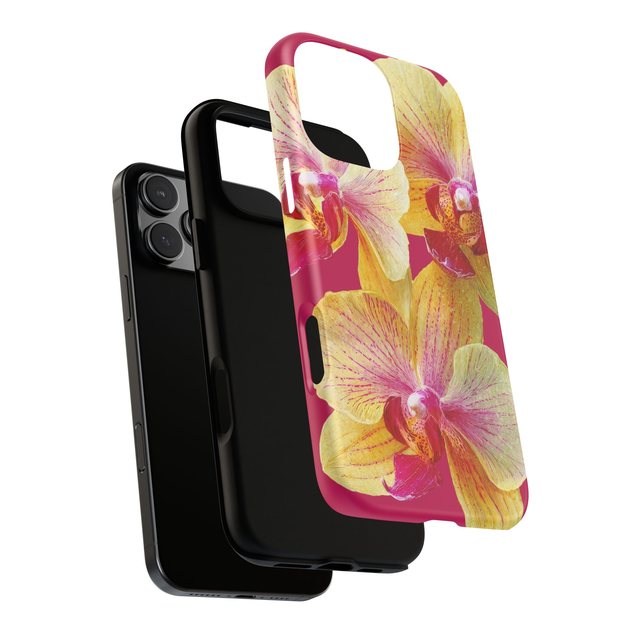 Yellow Pink Orchid Phone Case