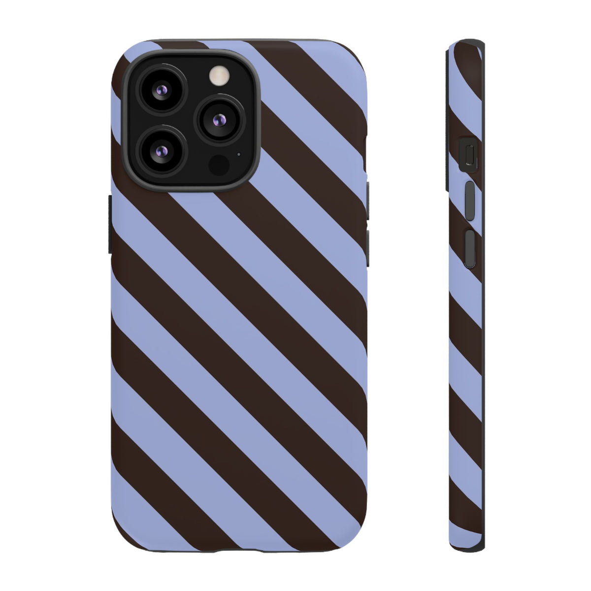Blue and Black Striped Phone Case