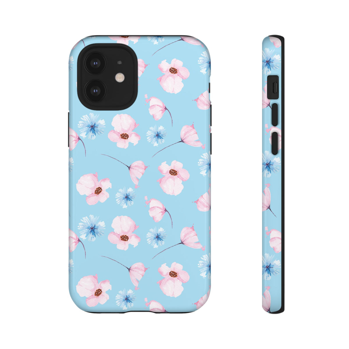 Blue & Pink Floral Phone Case