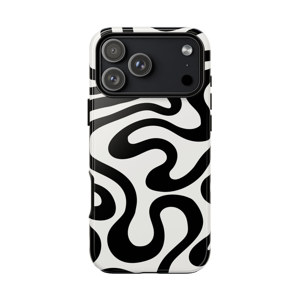 Black White Swirl Phone Case