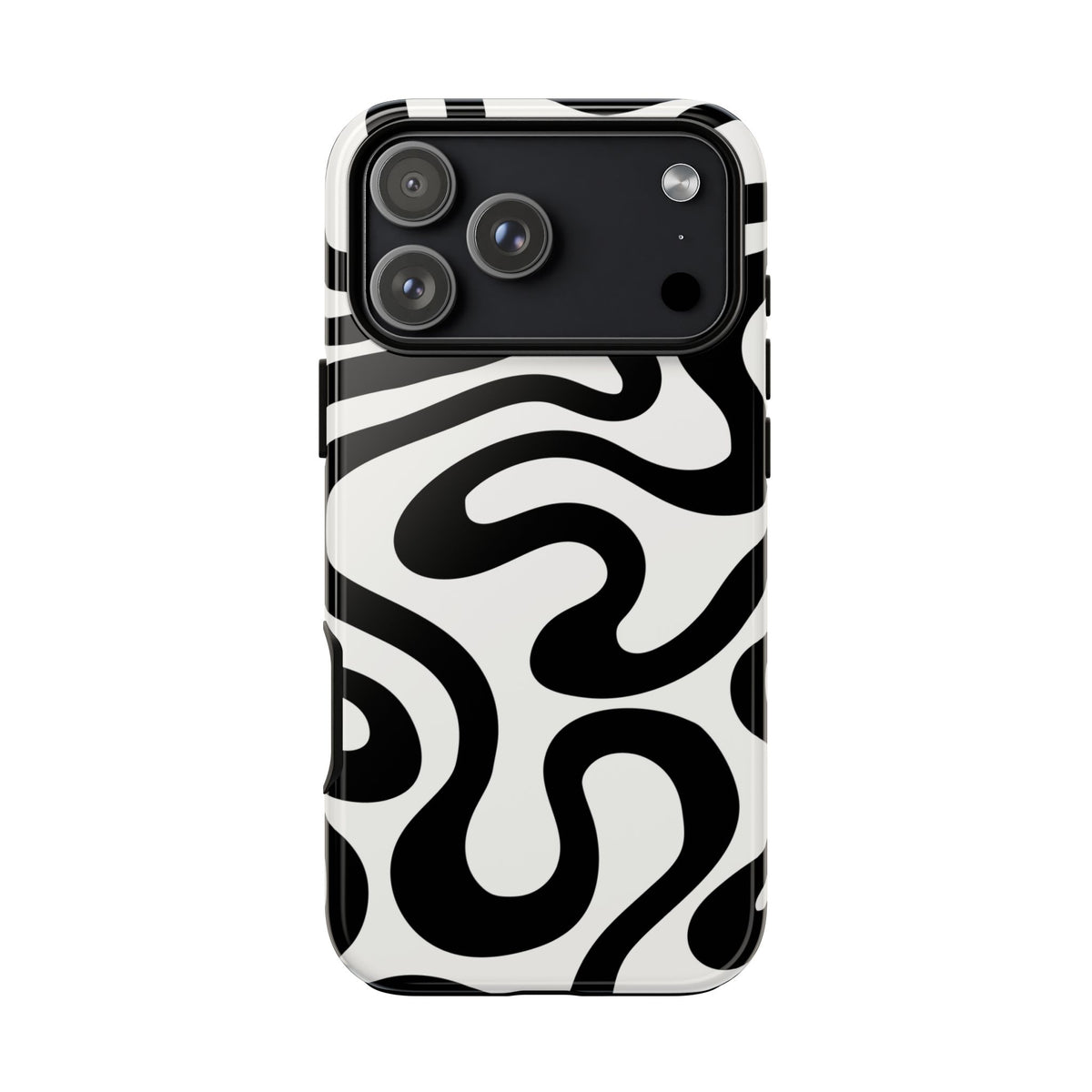 Black White Swirl Phone Case