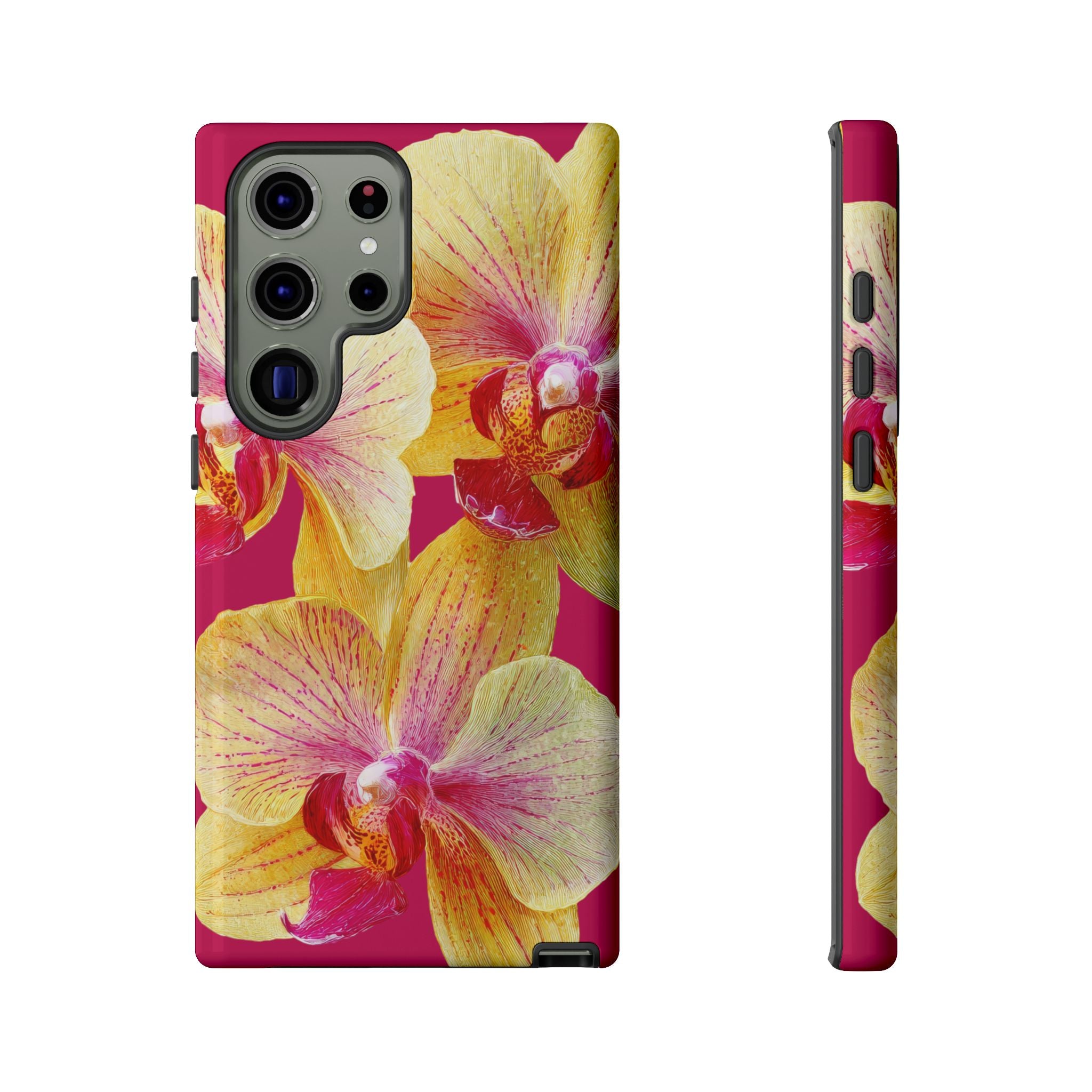 Yellow Pink Orchid Phone Case