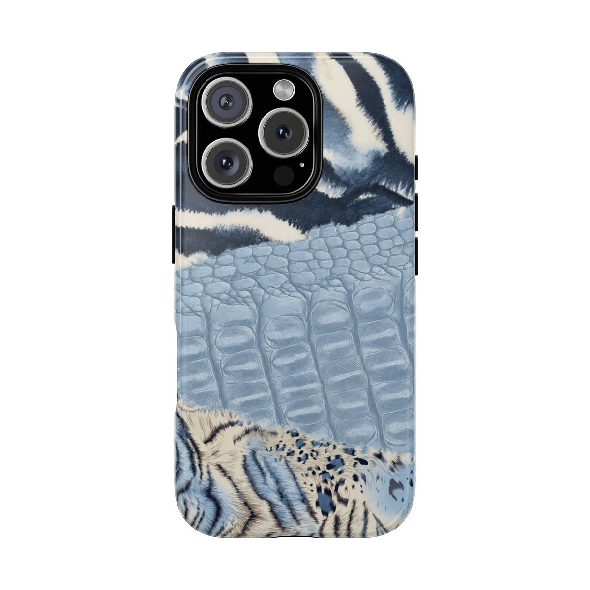 Blue Animal Print Phone Case