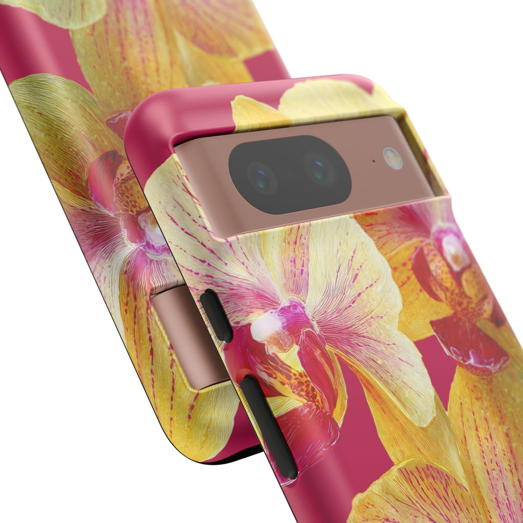 Yellow Pink Orchid Phone Case