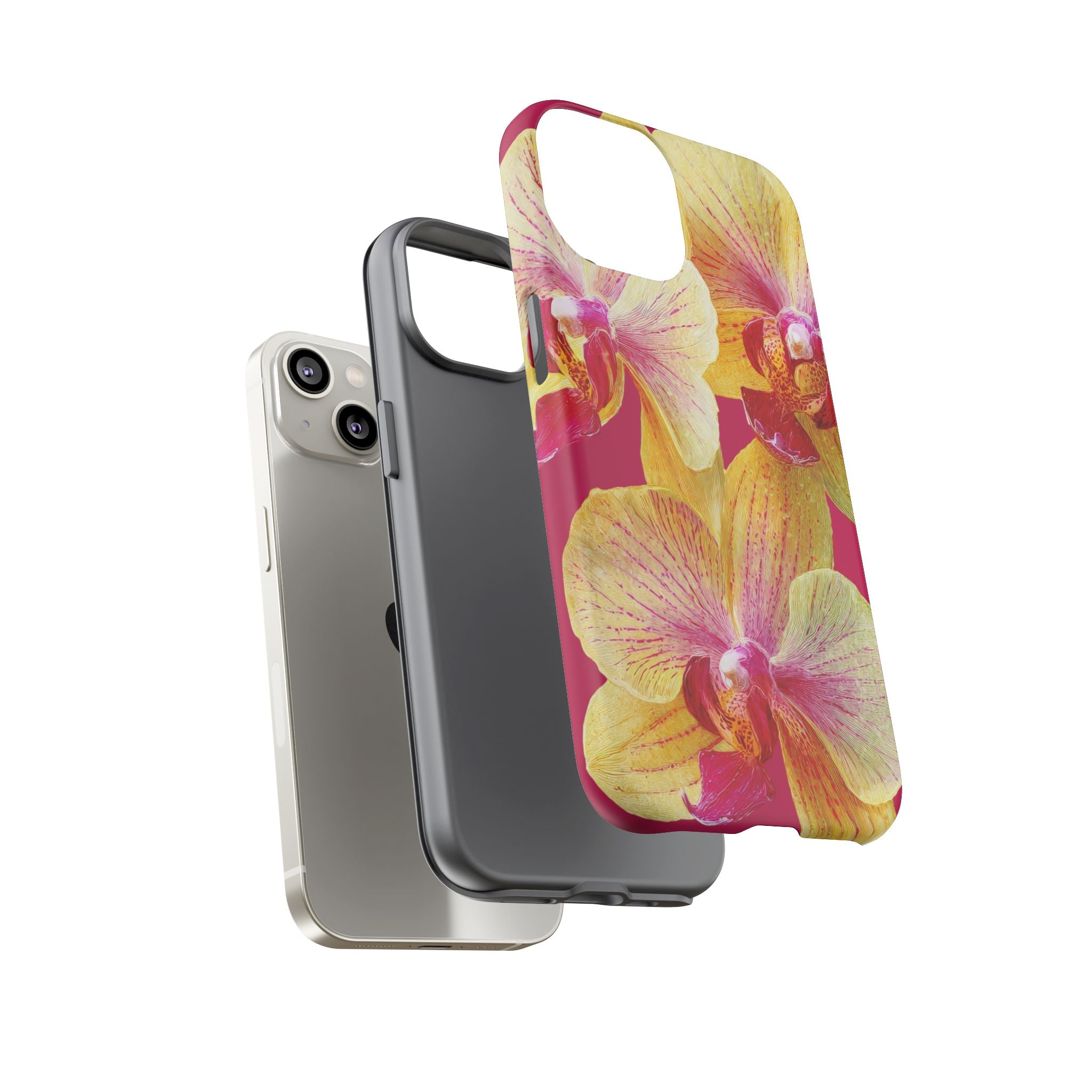 Yellow Pink Orchid Phone Case