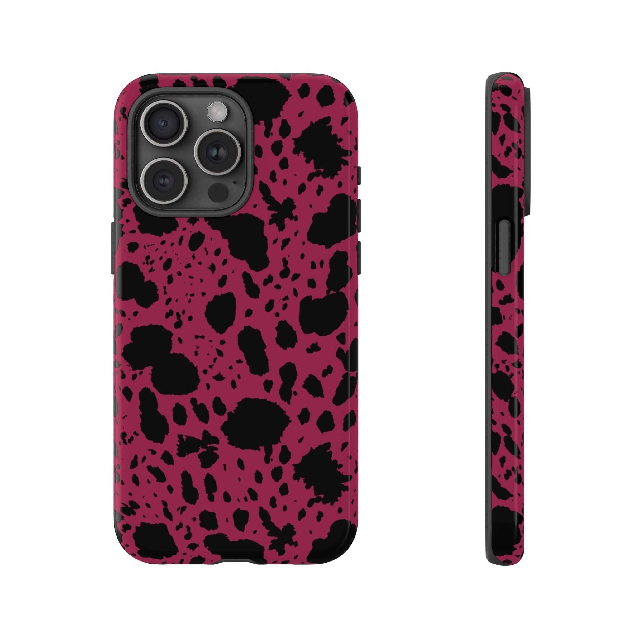 Pink Black Cow Print Phone Case m