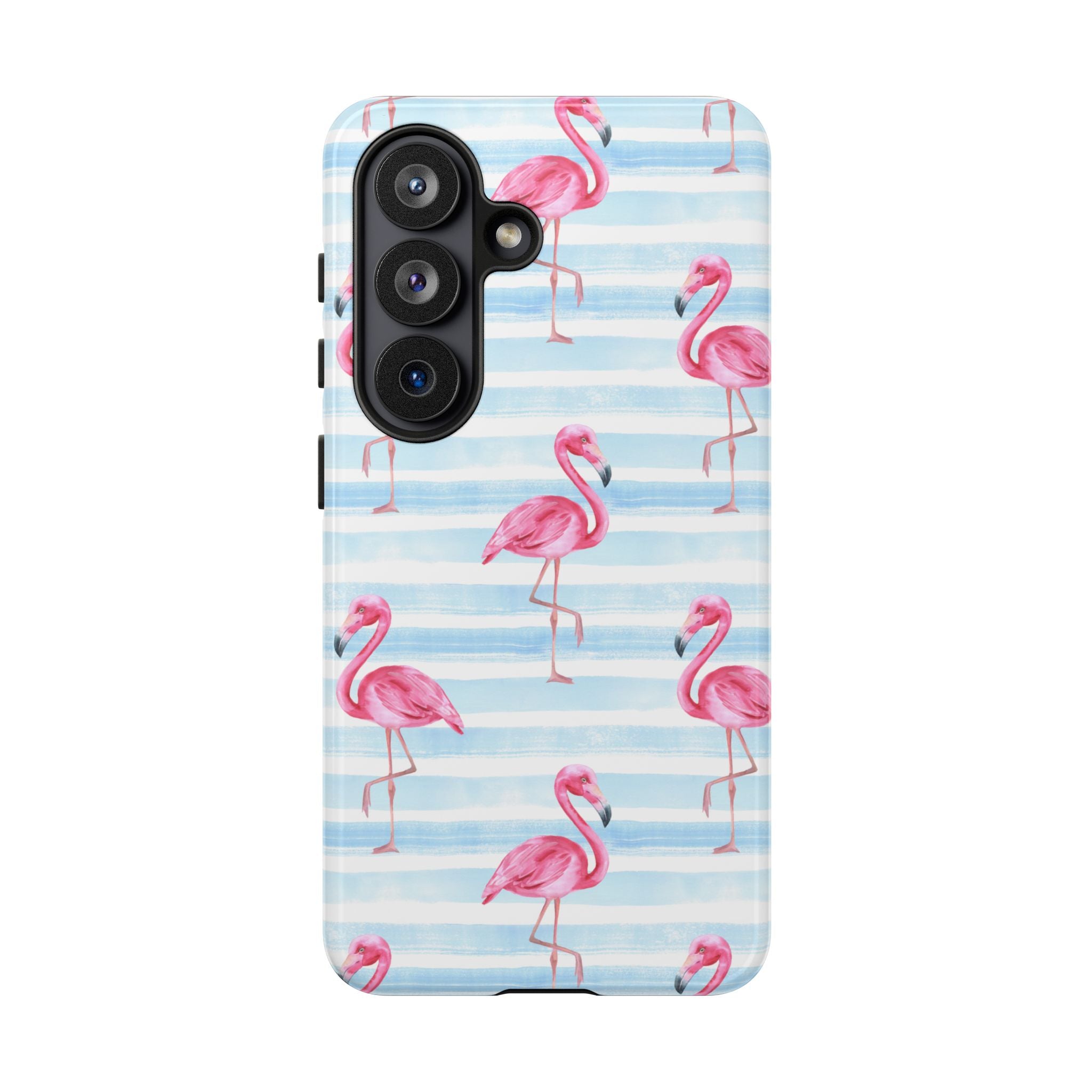 Pink Flamingo Stripe Phone Case