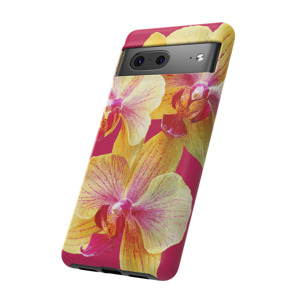 Yellow Pink Orchid Phone Case