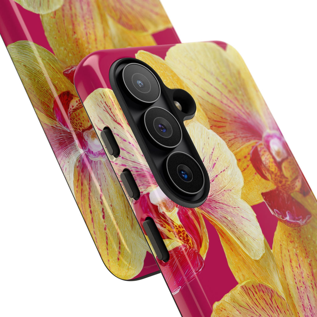 Yellow Pink Orchid Phone Case