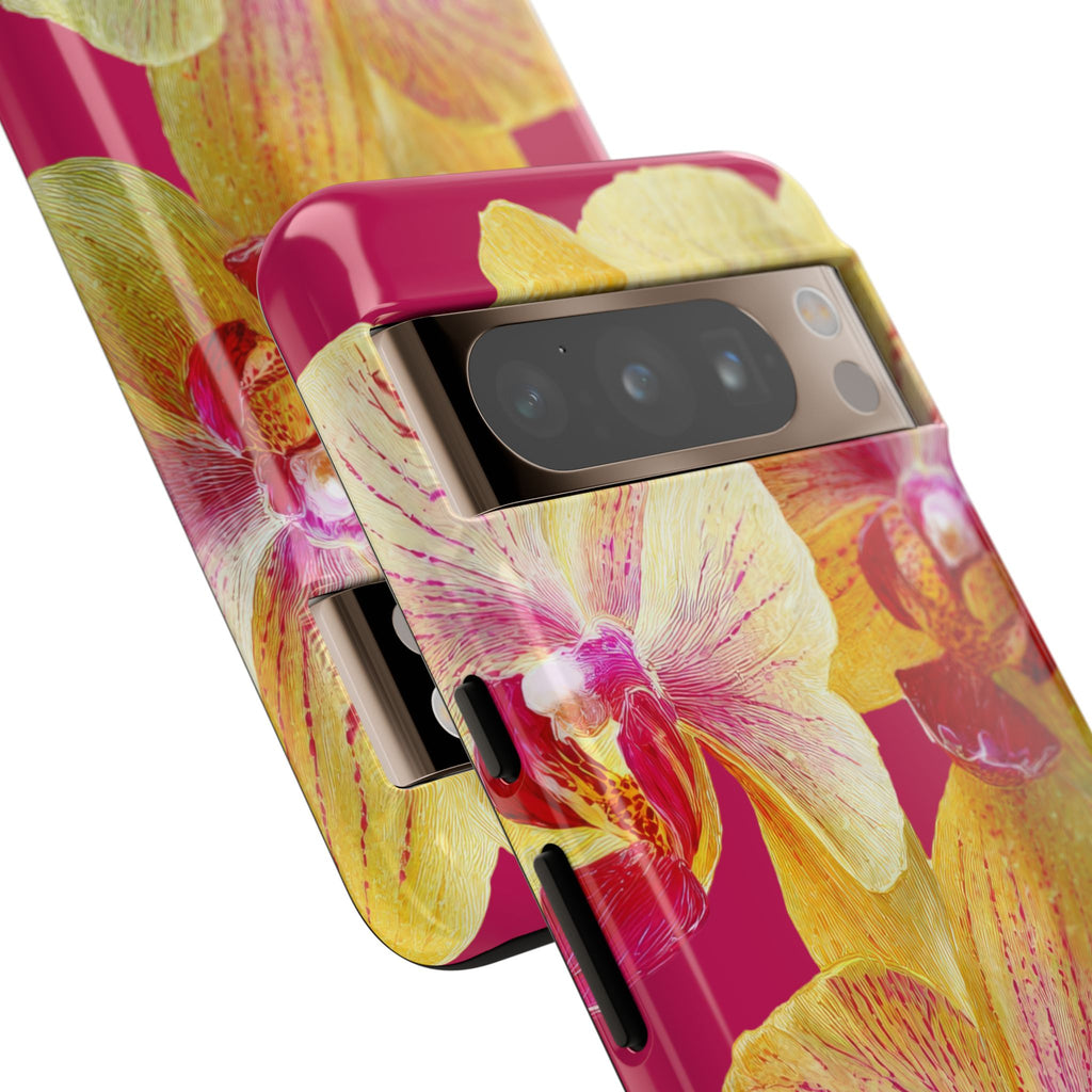 Yellow Pink Orchid Phone Case