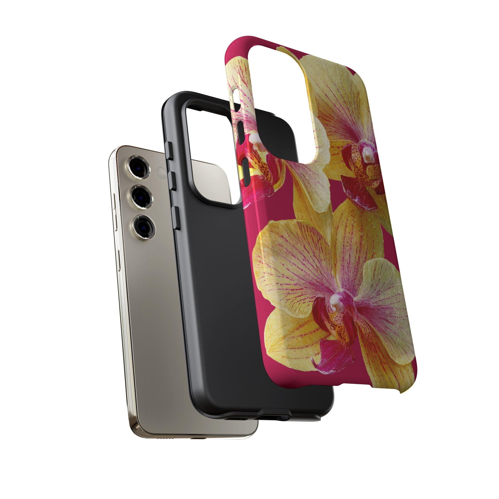 Yellow Pink Orchid Phone Case