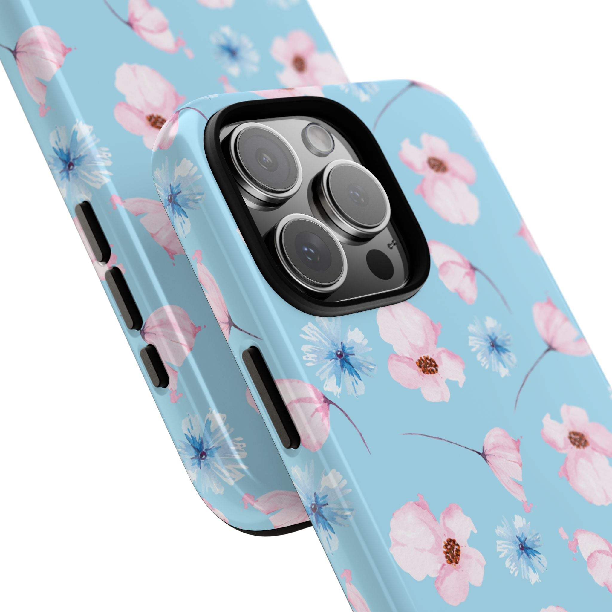 Blue & Pink Floral Phone Case