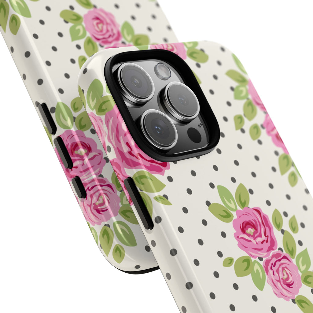 Pink Roses Polka Phone Case