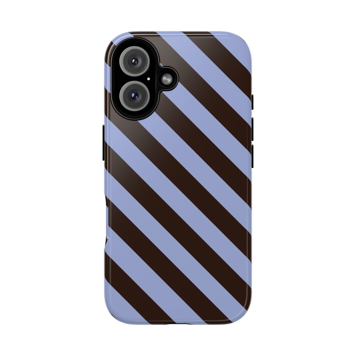 Blue and Black Striped Phone Case