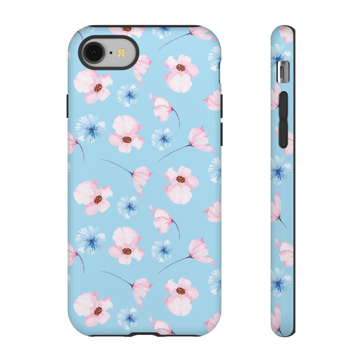 Blue & Pink Floral Phone Case