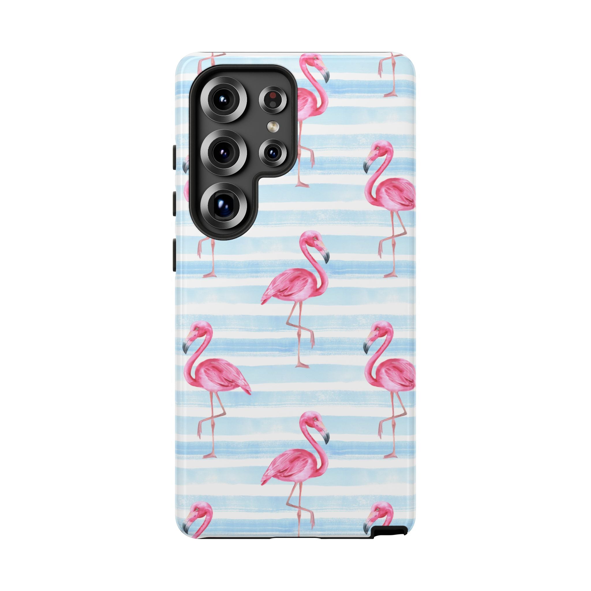 Pink Flamingo Stripe Phone Case