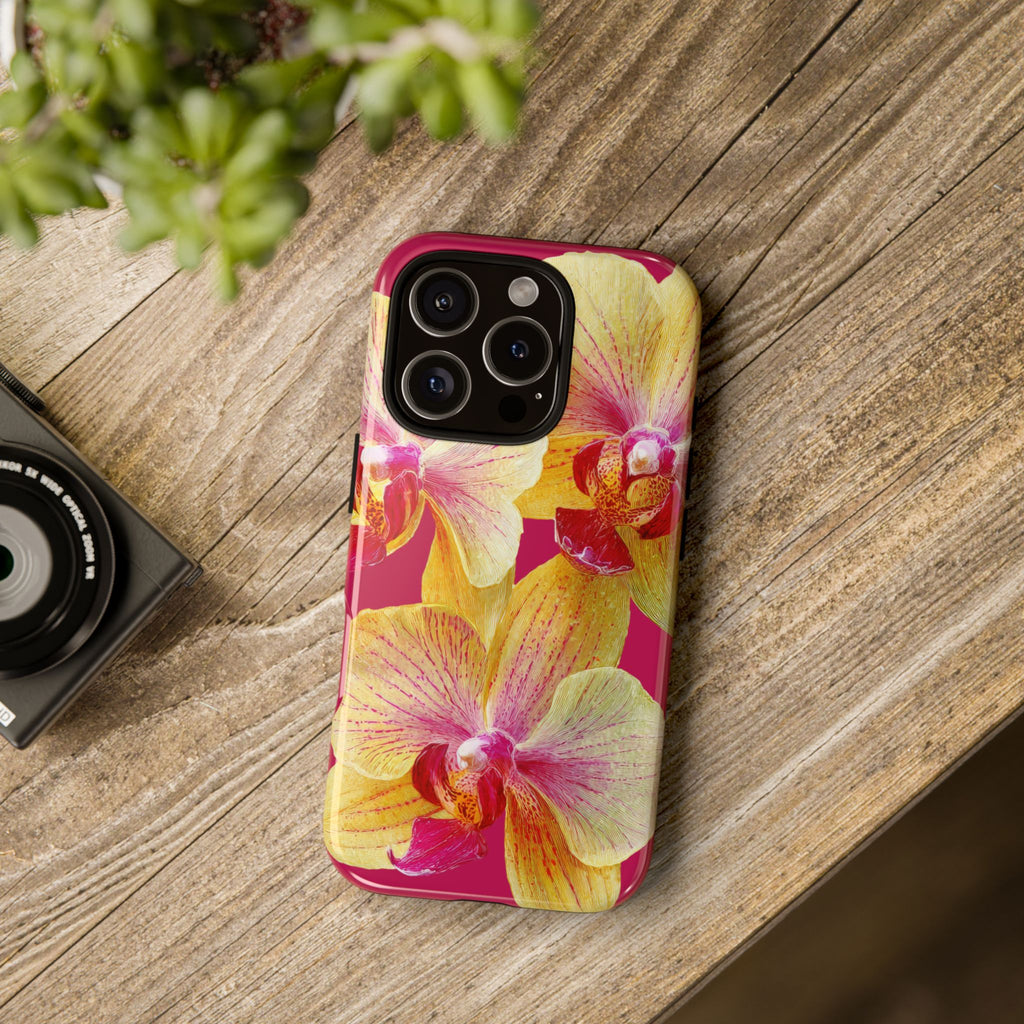 Yellow Pink Orchid Phone Case