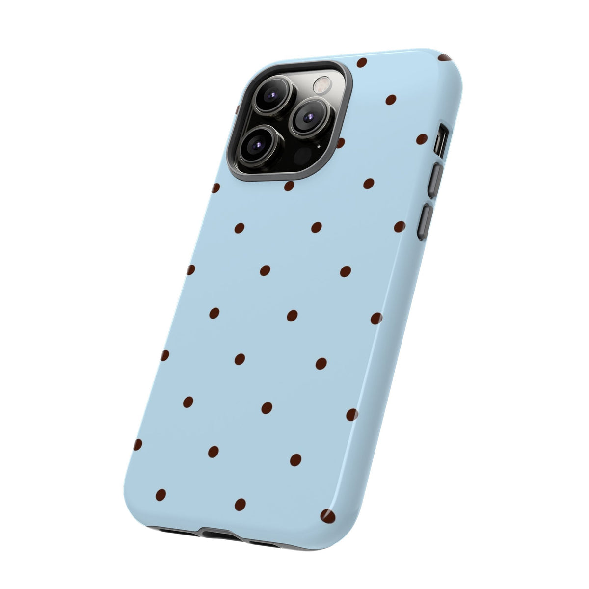 Blue & Brown Polka Dot Tough Phone Case
