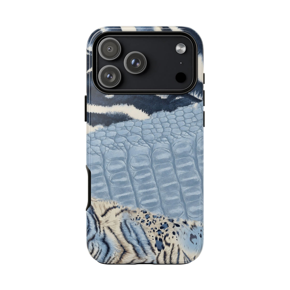 Blue Animal Print Phone Case