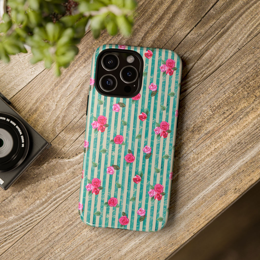 Floral Stripe Phone Case
