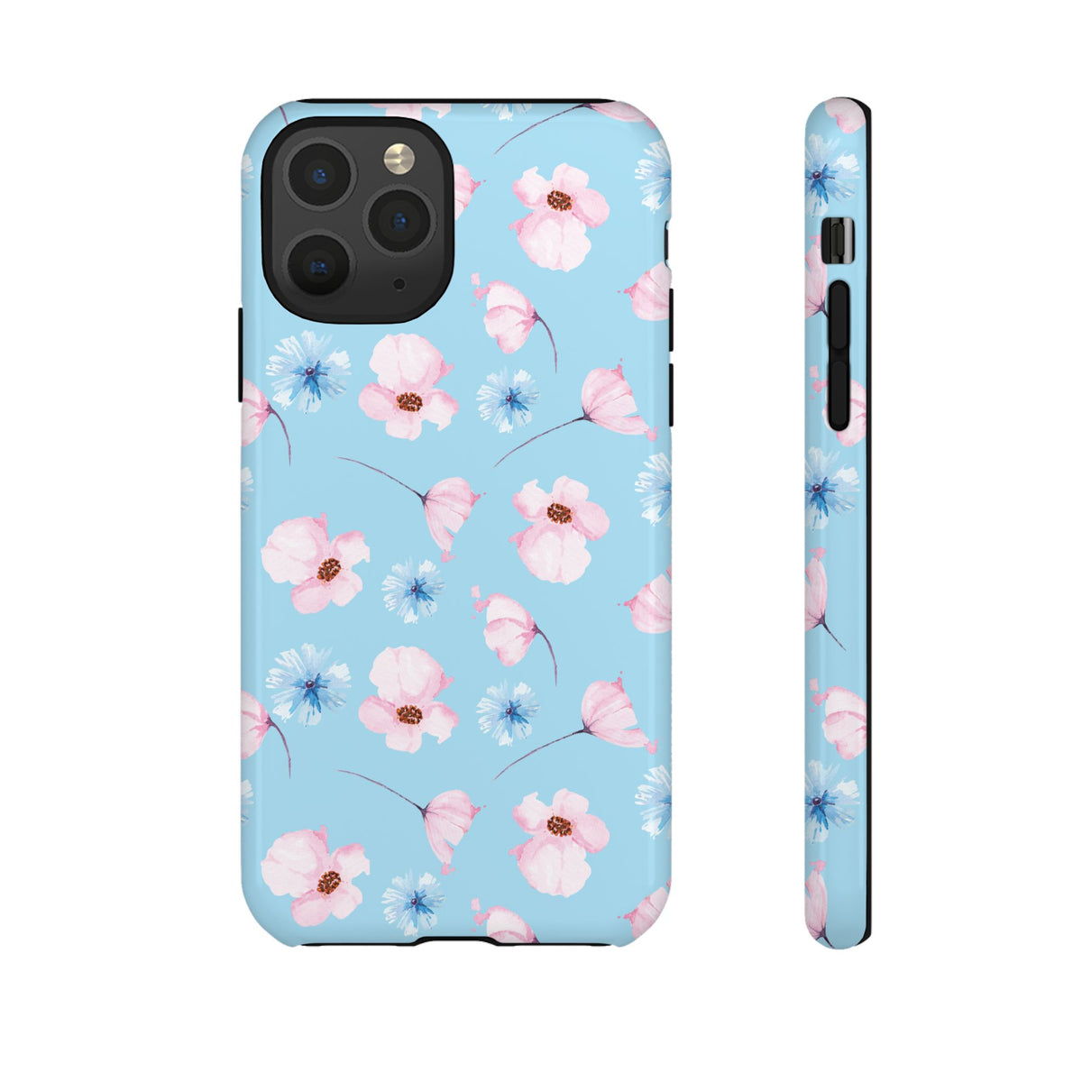 Blue & Pink Floral Phone Case