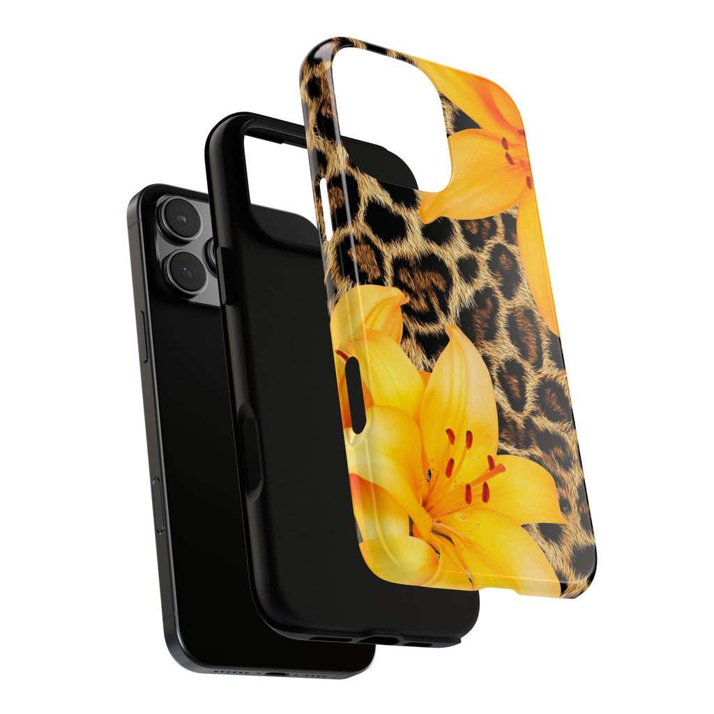 Yellow Lily & Leopard Pint Phone Case