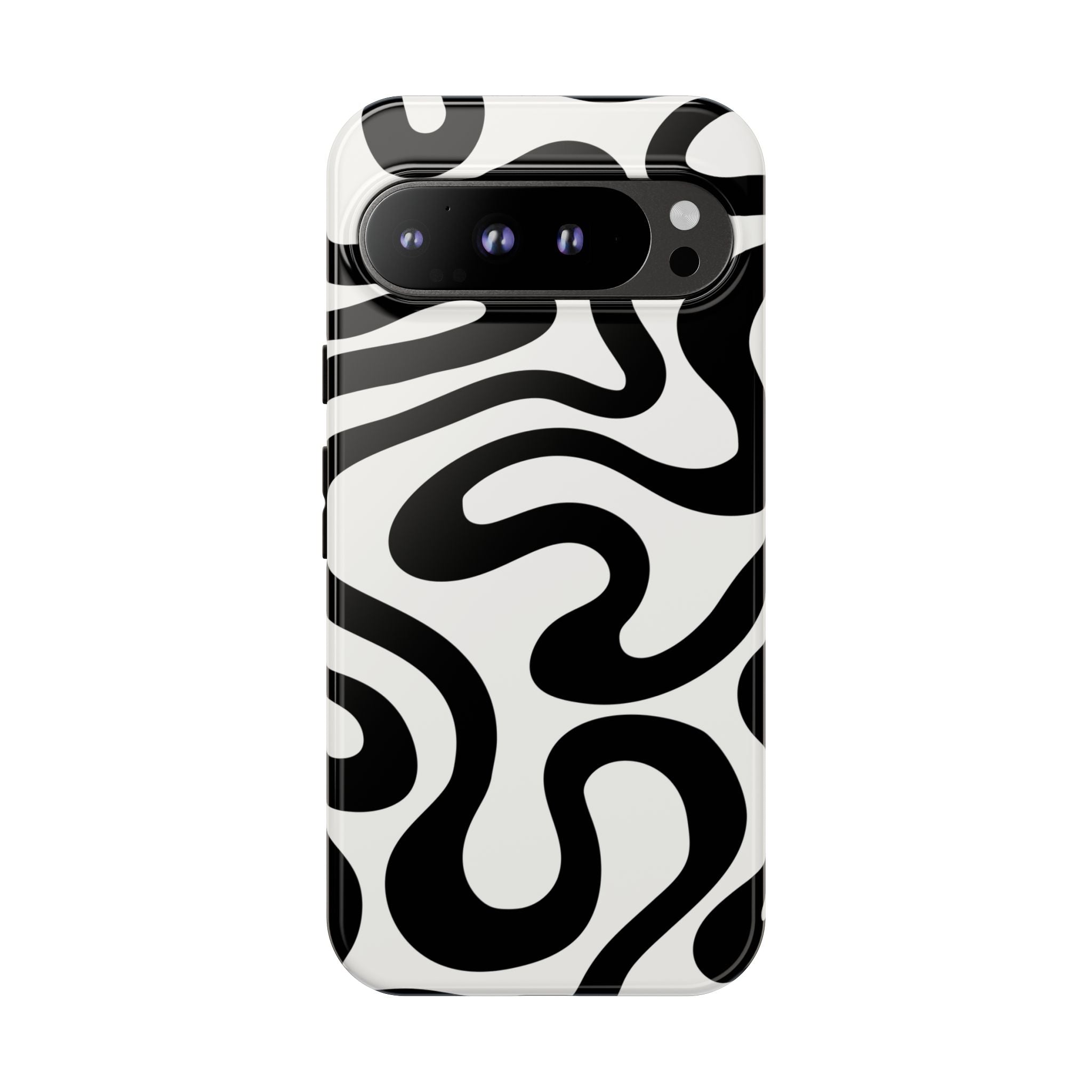 Black White Swirl Tough Case