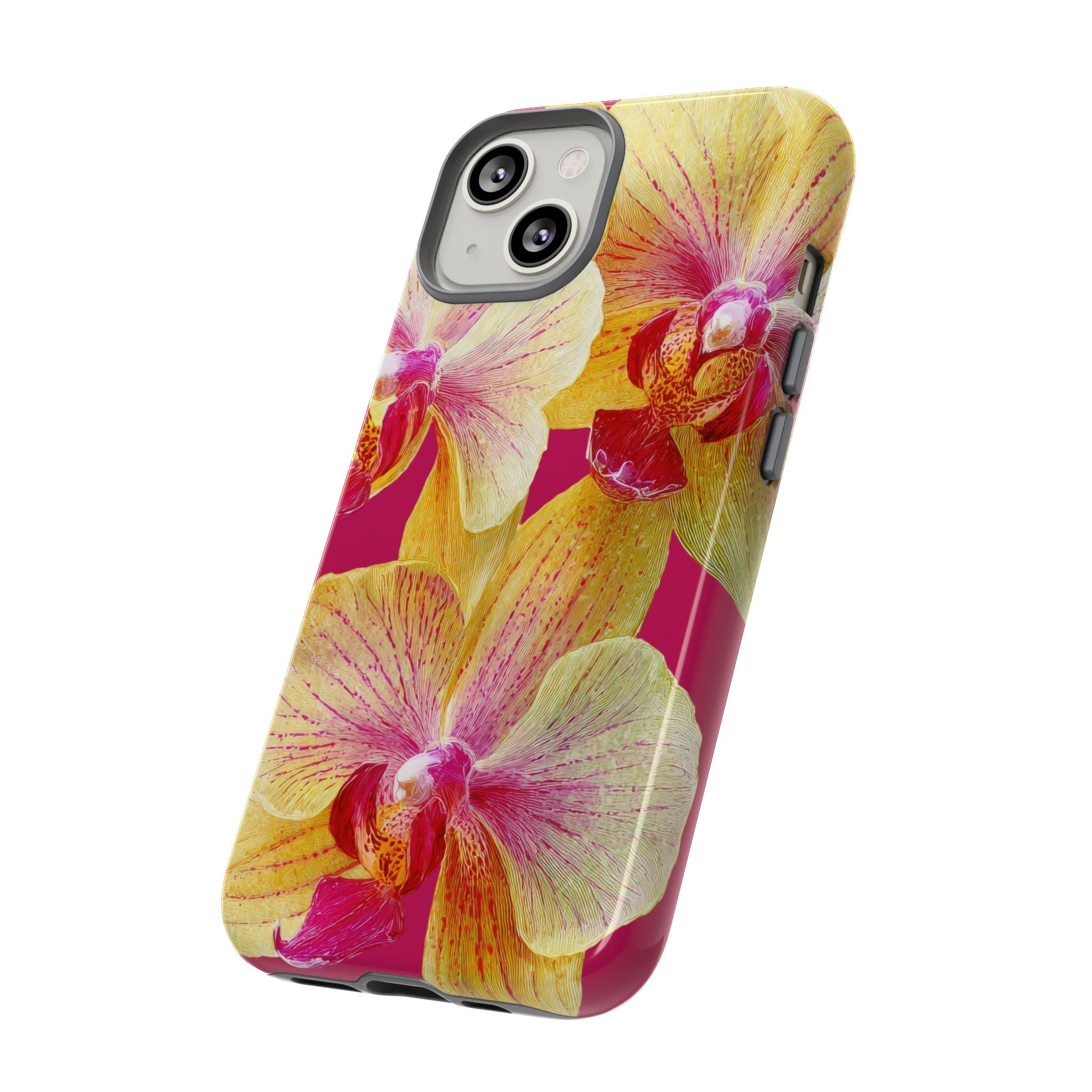 Yellow Pink Orchid Phone Case