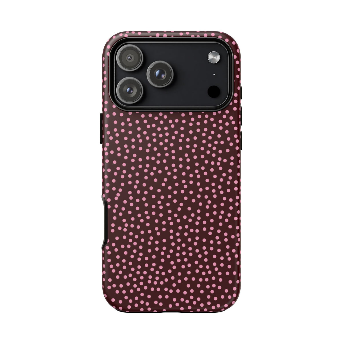 Burgundy Confetti Dot Tough Phone Case