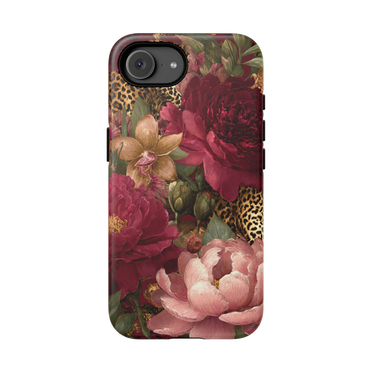 Floral Leopard Print Phone Case