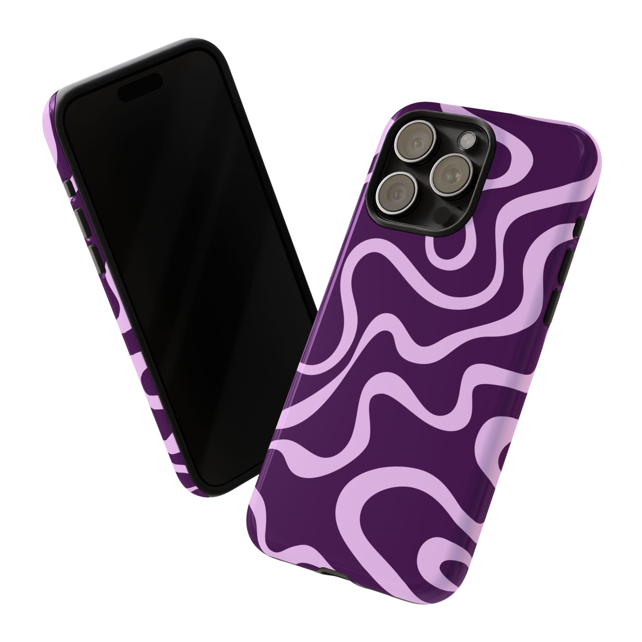 Purple Retro Wavy Phone Case