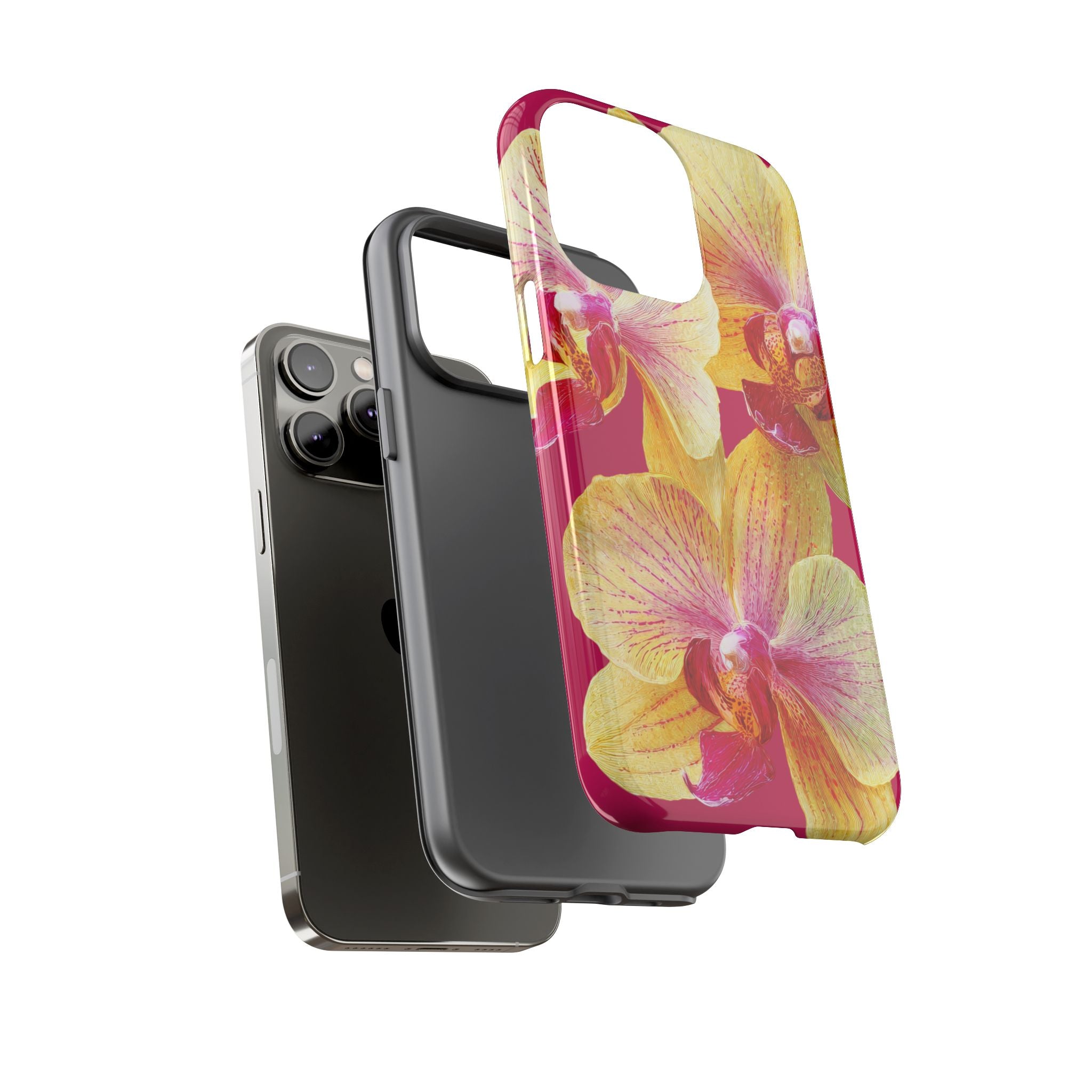 Yellow Pink Orchid Phone Case