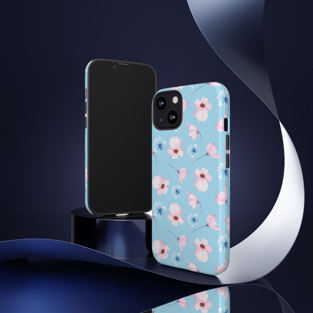 Blue & Pink Floral Phone Case