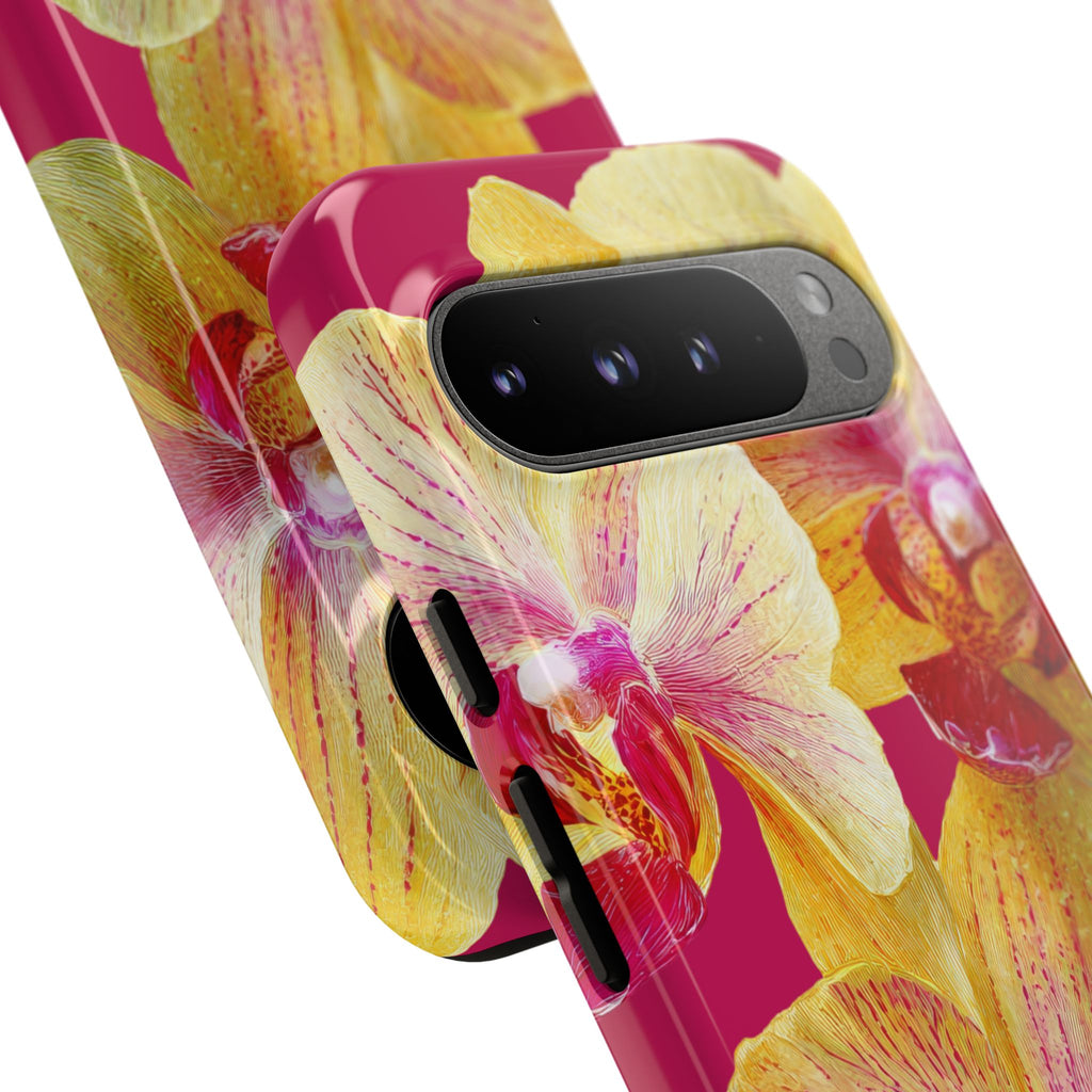 Yellow Pink Orchid Phone Case