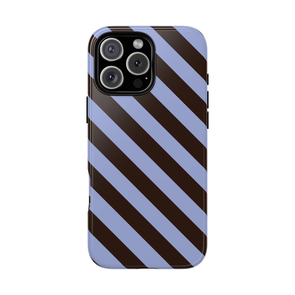 Blue and Black Striped Phone Case