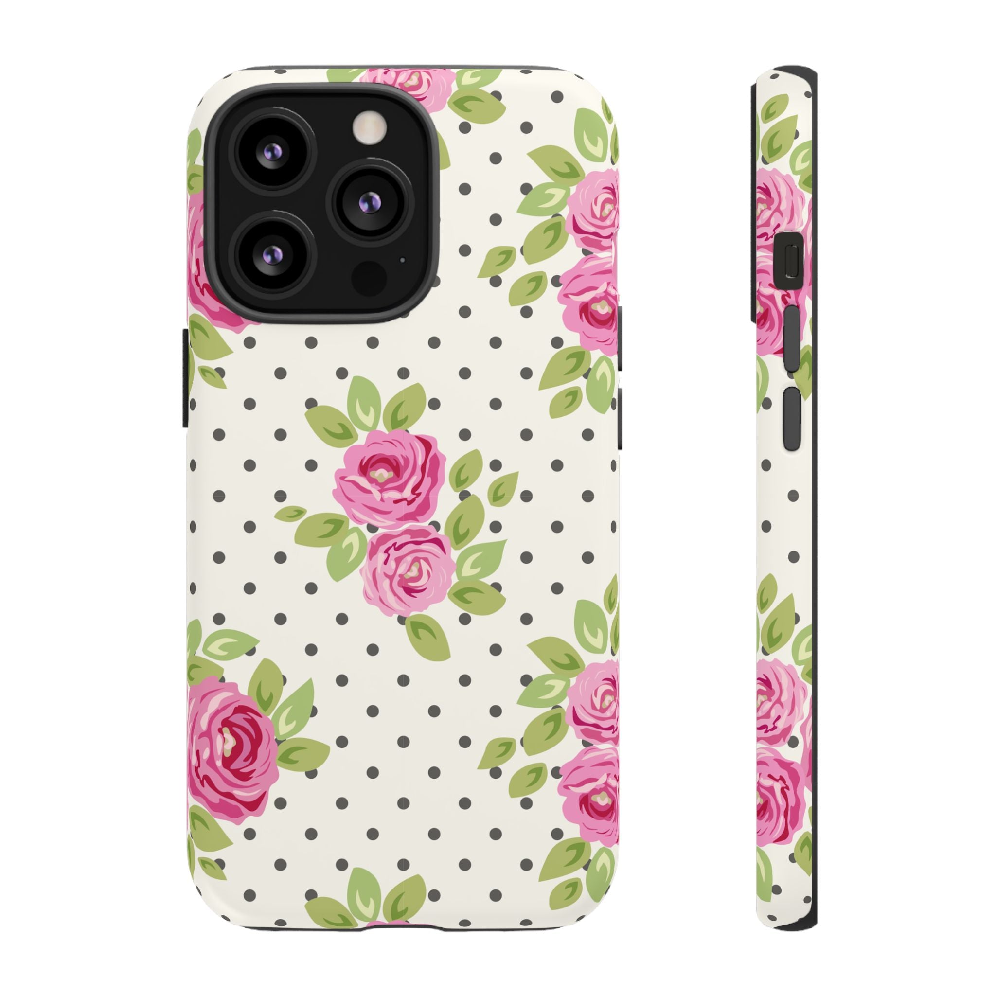 Pink Roses Polka Phone Case