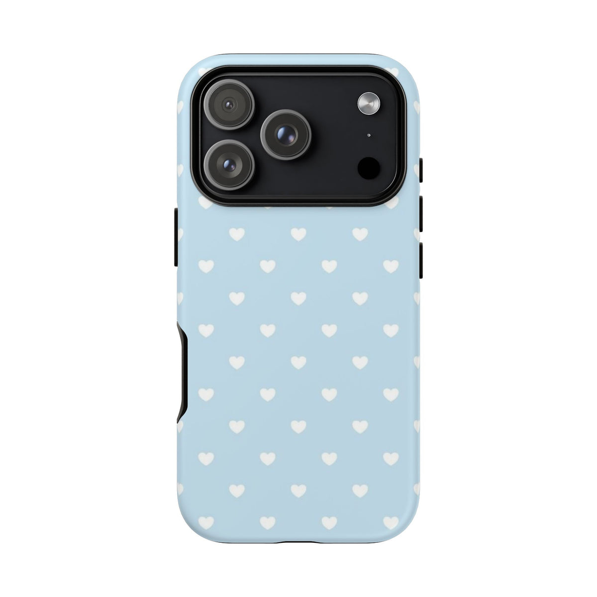 Pastel Blue Tiny Heart Pattern Phone Case