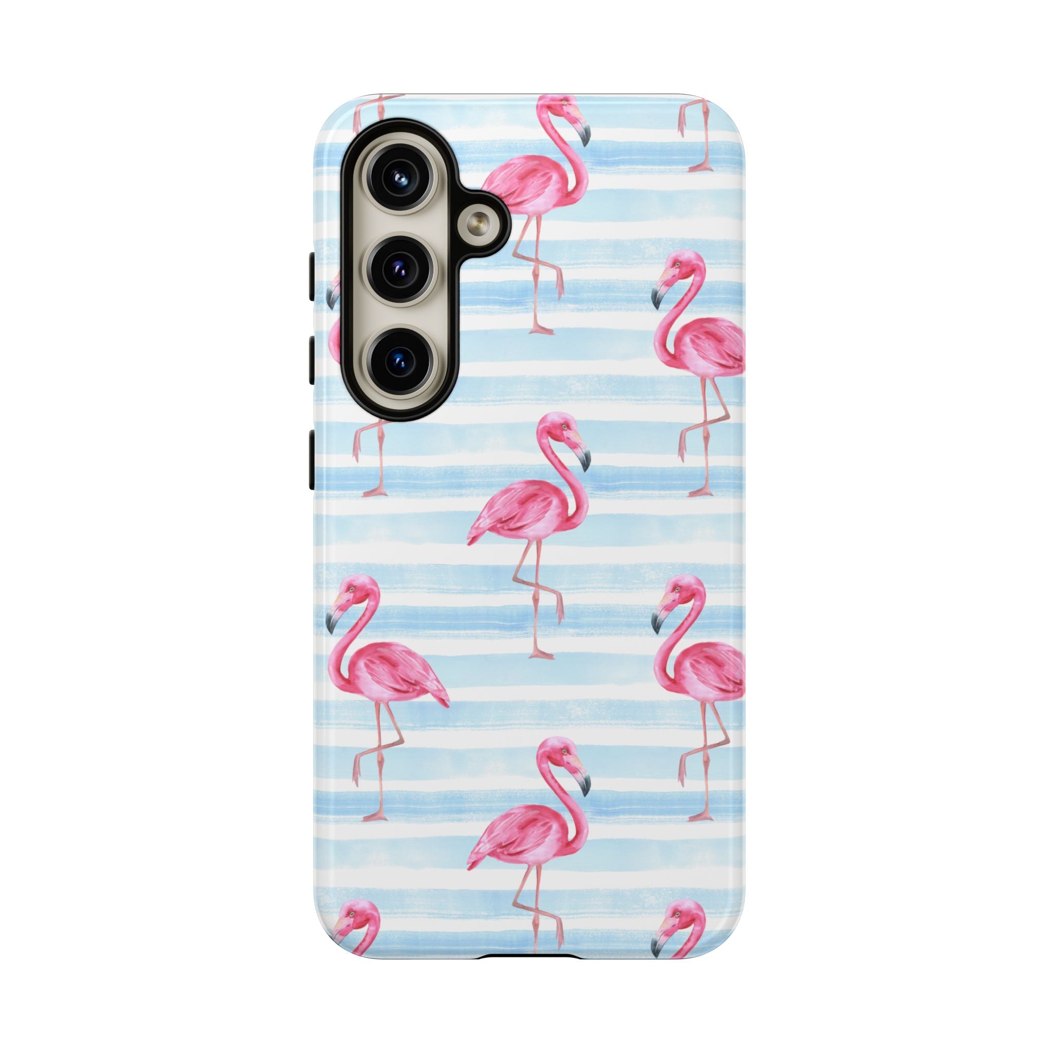 Pink Flamingo Stripe Phone Case