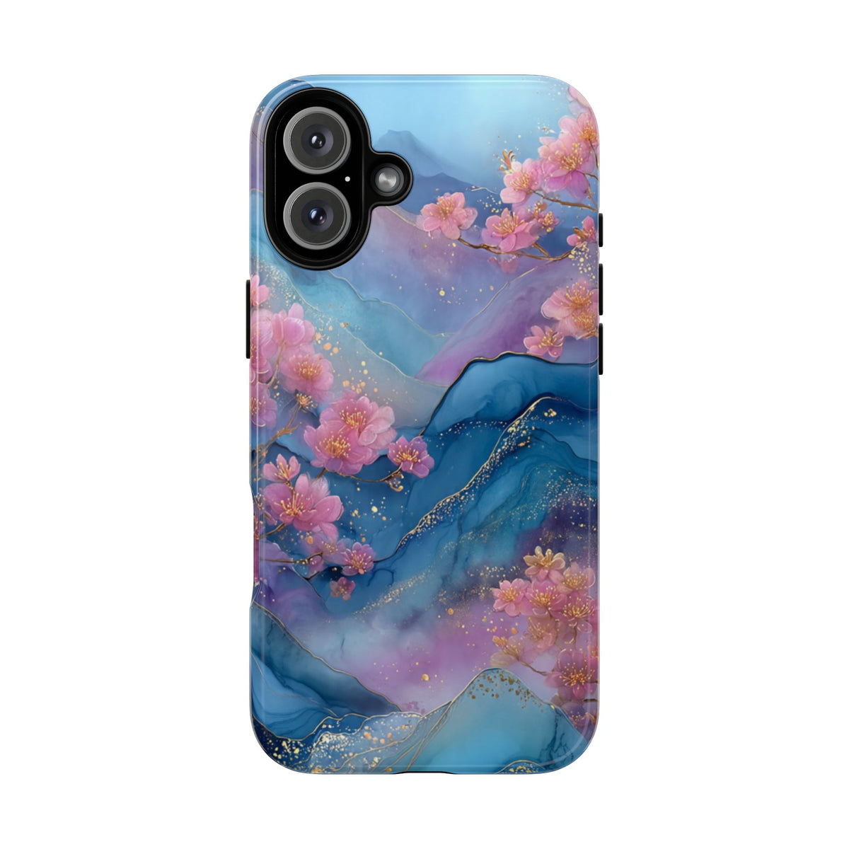 Floral Blue Marble Phone Case