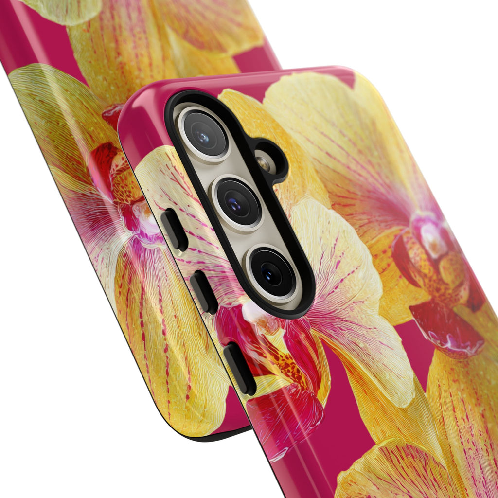 Yellow Pink Orchid Phone Case