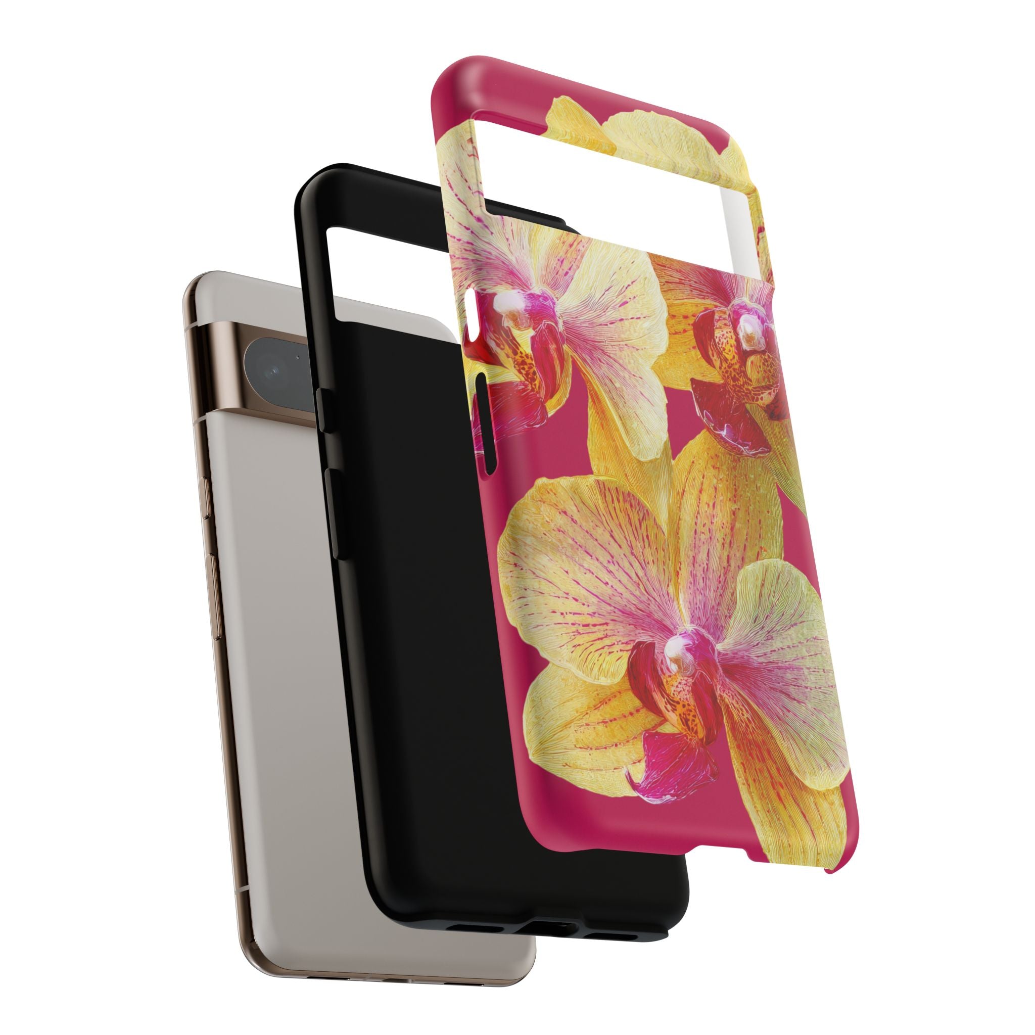 Yellow Pink Orchid Phone Case