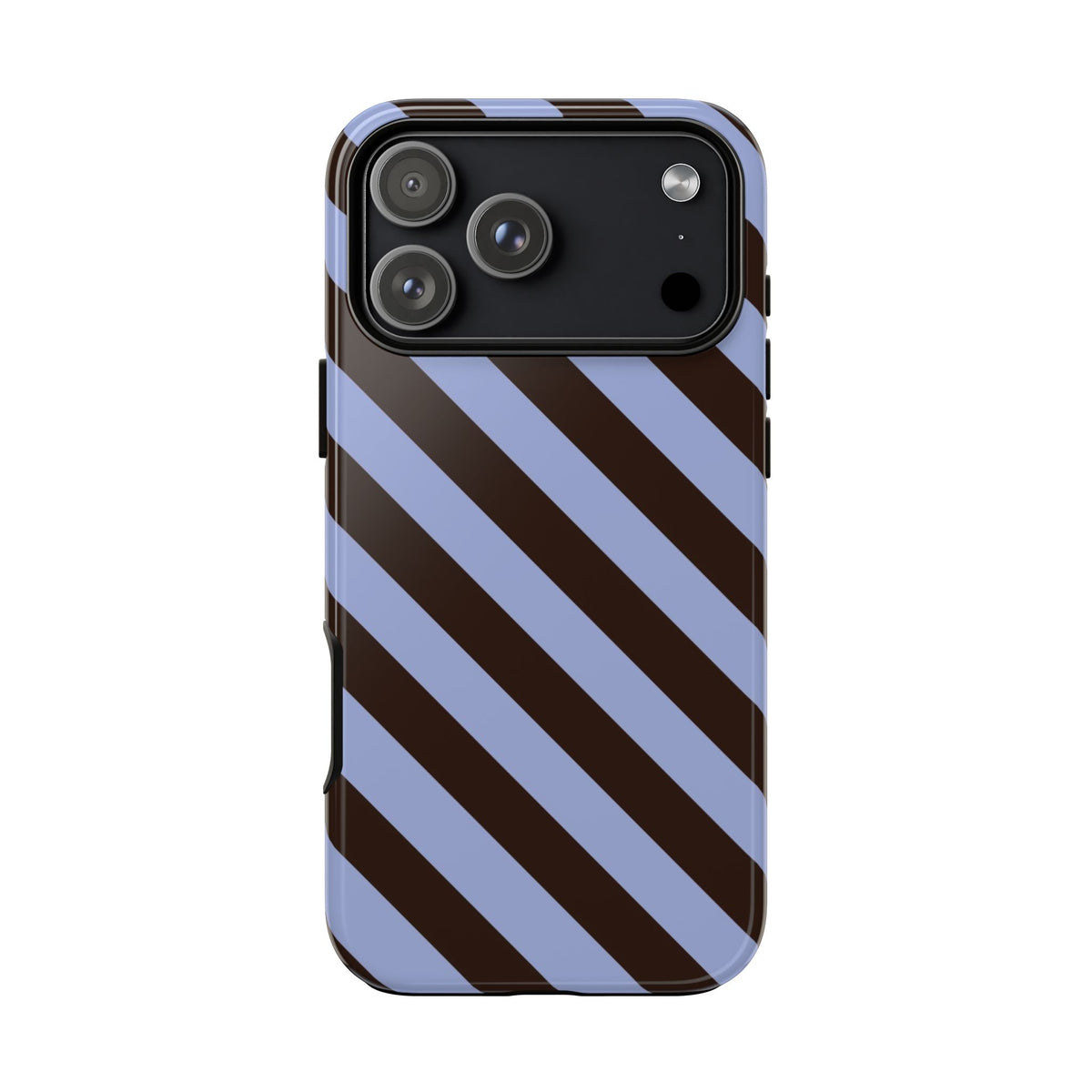 Blue and Black Striped Phone Case